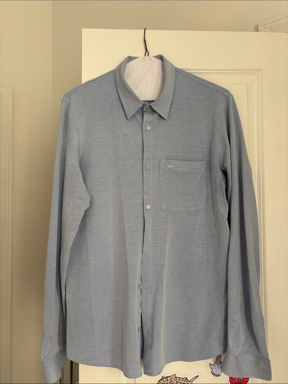 lululemon athletica Light Blue Long-Sleeve Dress Shirt